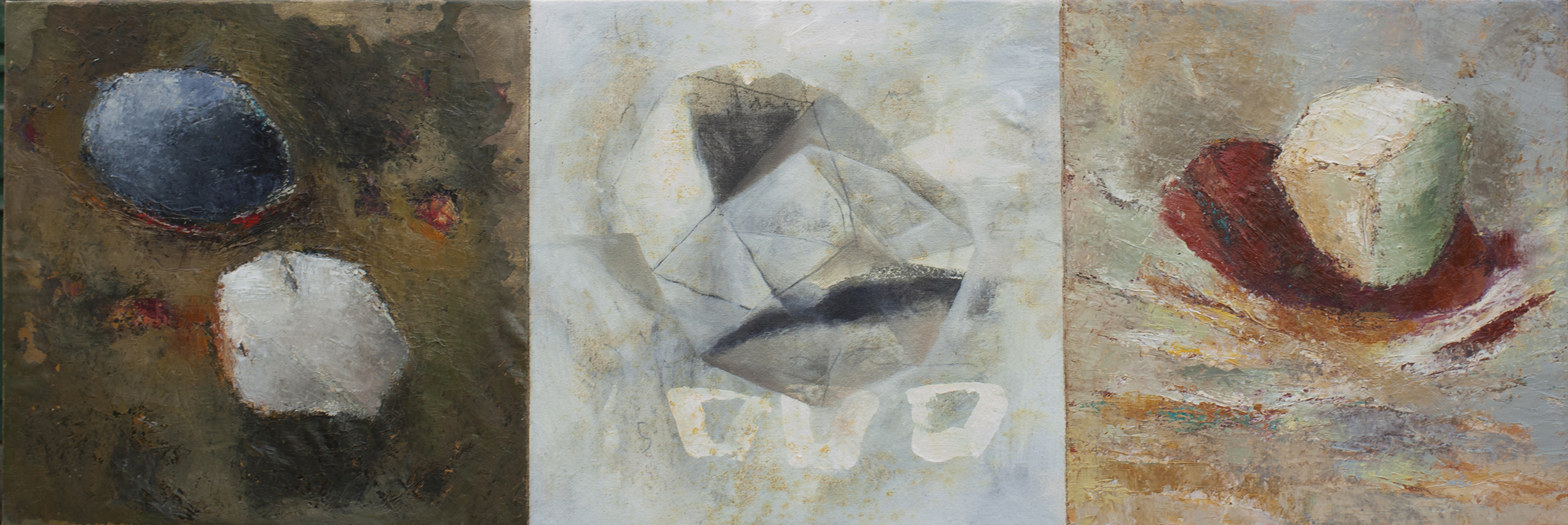 Prisme - triptyque -2017 - huile sur toile (120 x 40 cm)