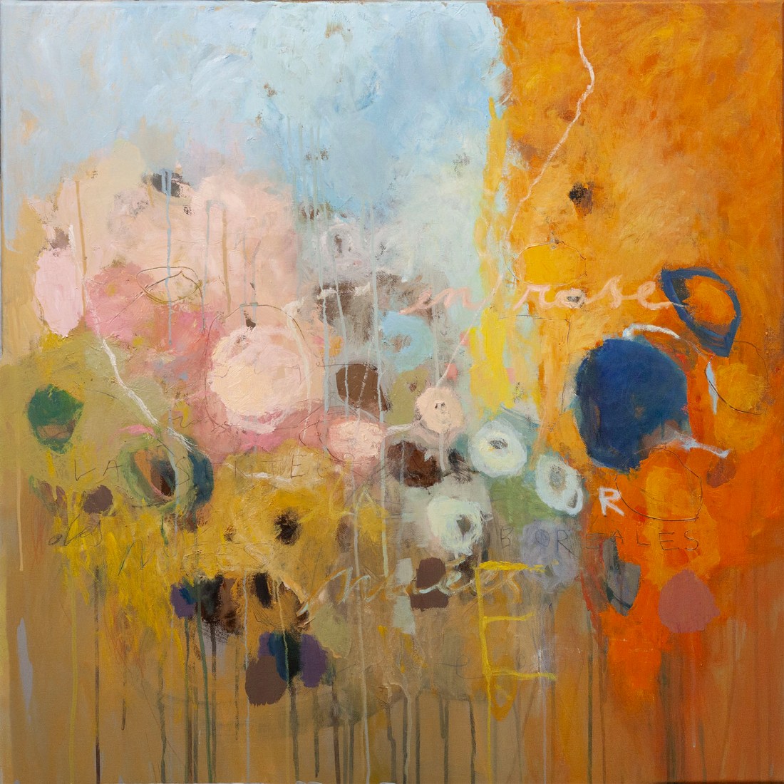 improvisation - huile sur toile - 2025 - 80x80cm